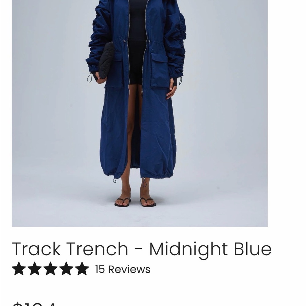 Elegant Navy Trench Coat
